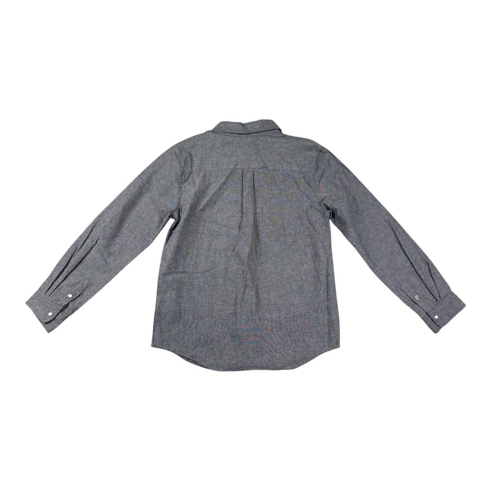 EPK Boys' Pearl Snap Long Sleeve Button-Up Dress Shirt - Size 12 - Gray NWT - Picture 2 of 11
